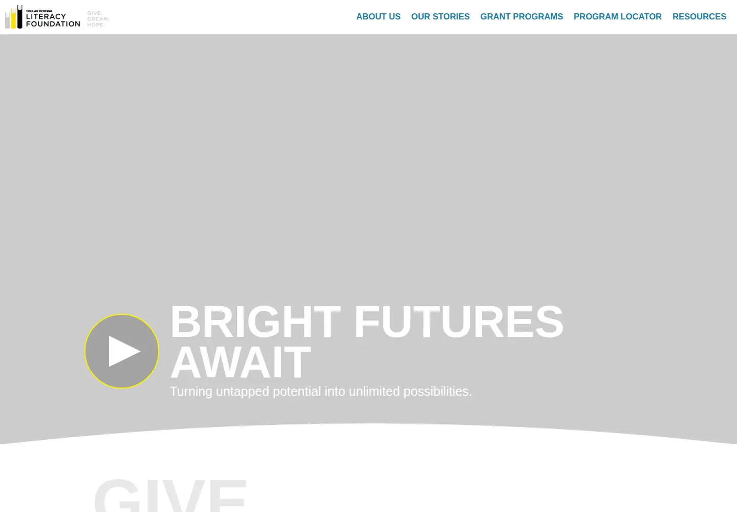 Captured homepage of dgliteracy.org in the current scan