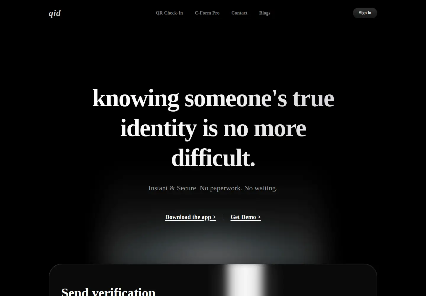 Screenshot of oneqid.com