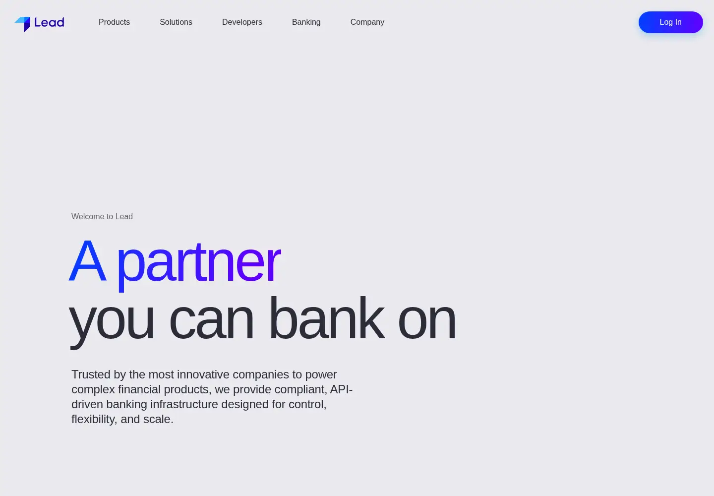 Screenshot of lead.bank