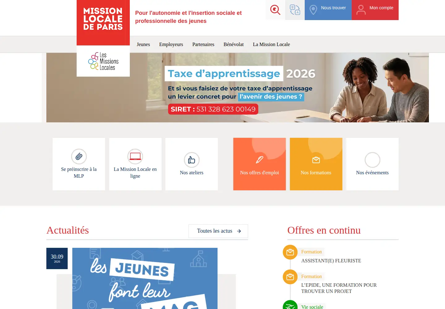 Screenshot of missionlocale.paris