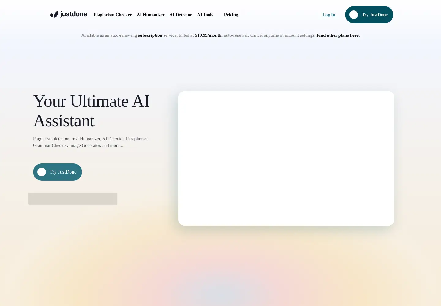 Screenshot of justdone.com