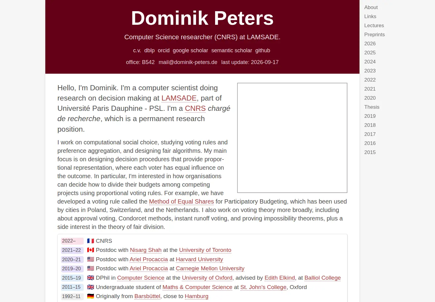 Screenshot of dominik-peters.de