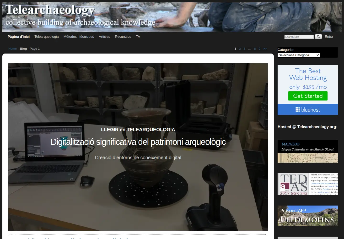 Screenshot of telearchaeology.org