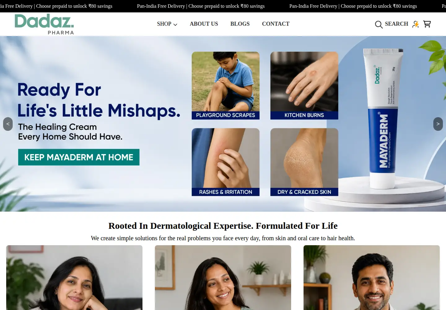 Screenshot of dadazpharma.com