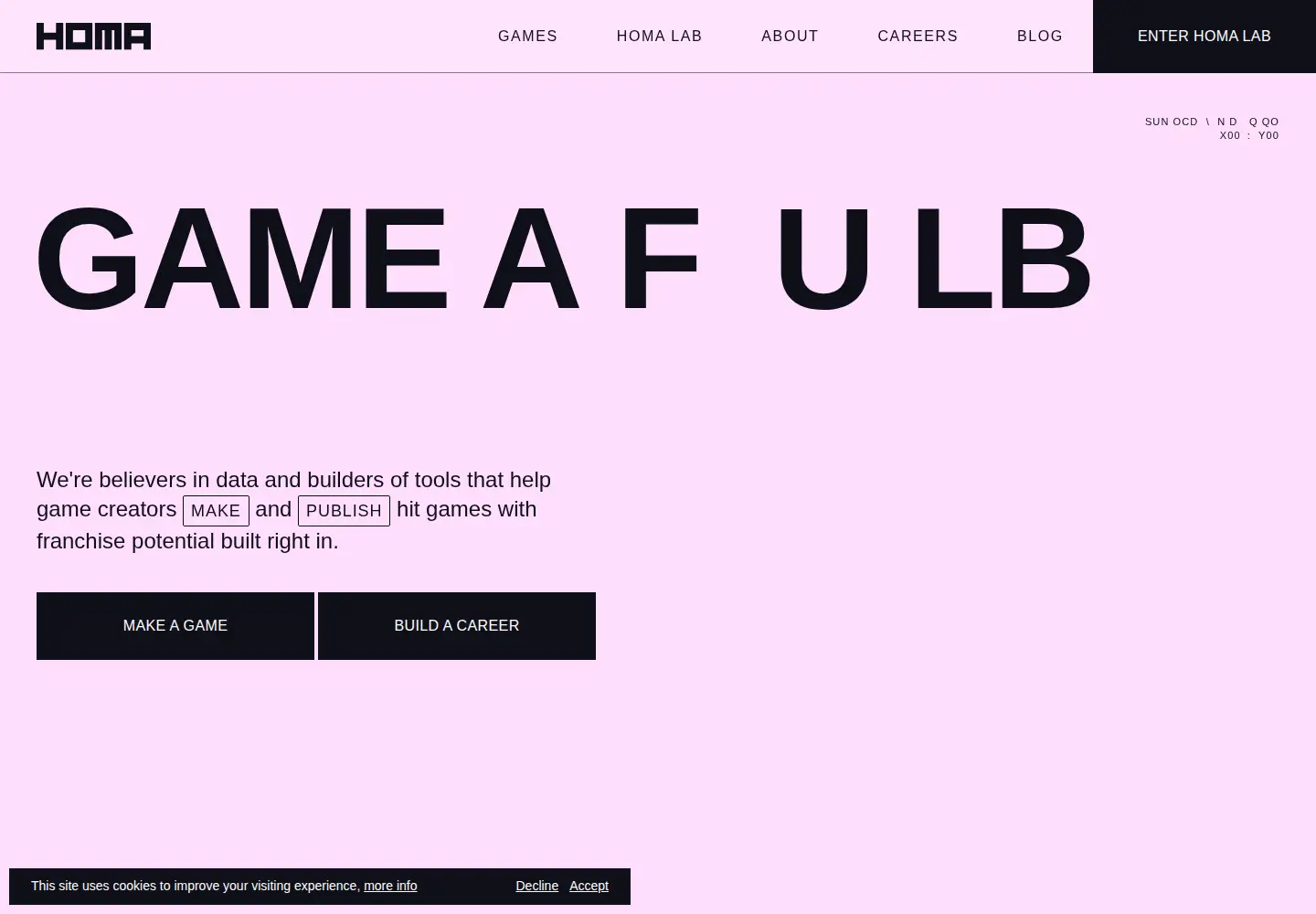 Screenshot of homagames.com