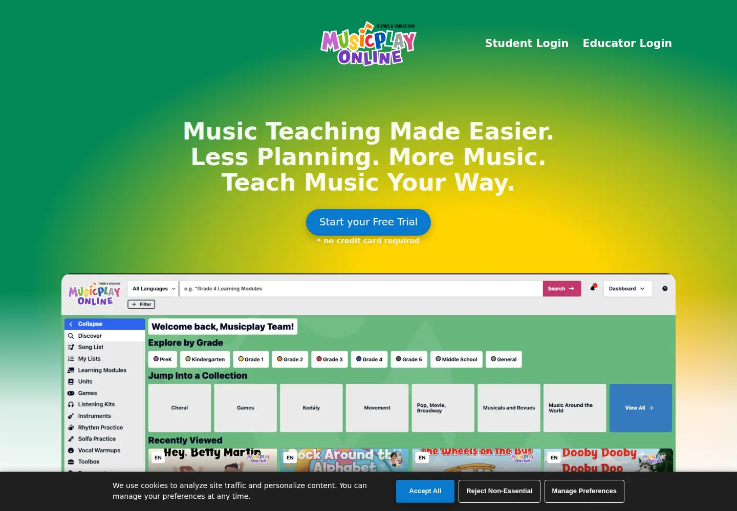 Screenshot of musicplayonline.com