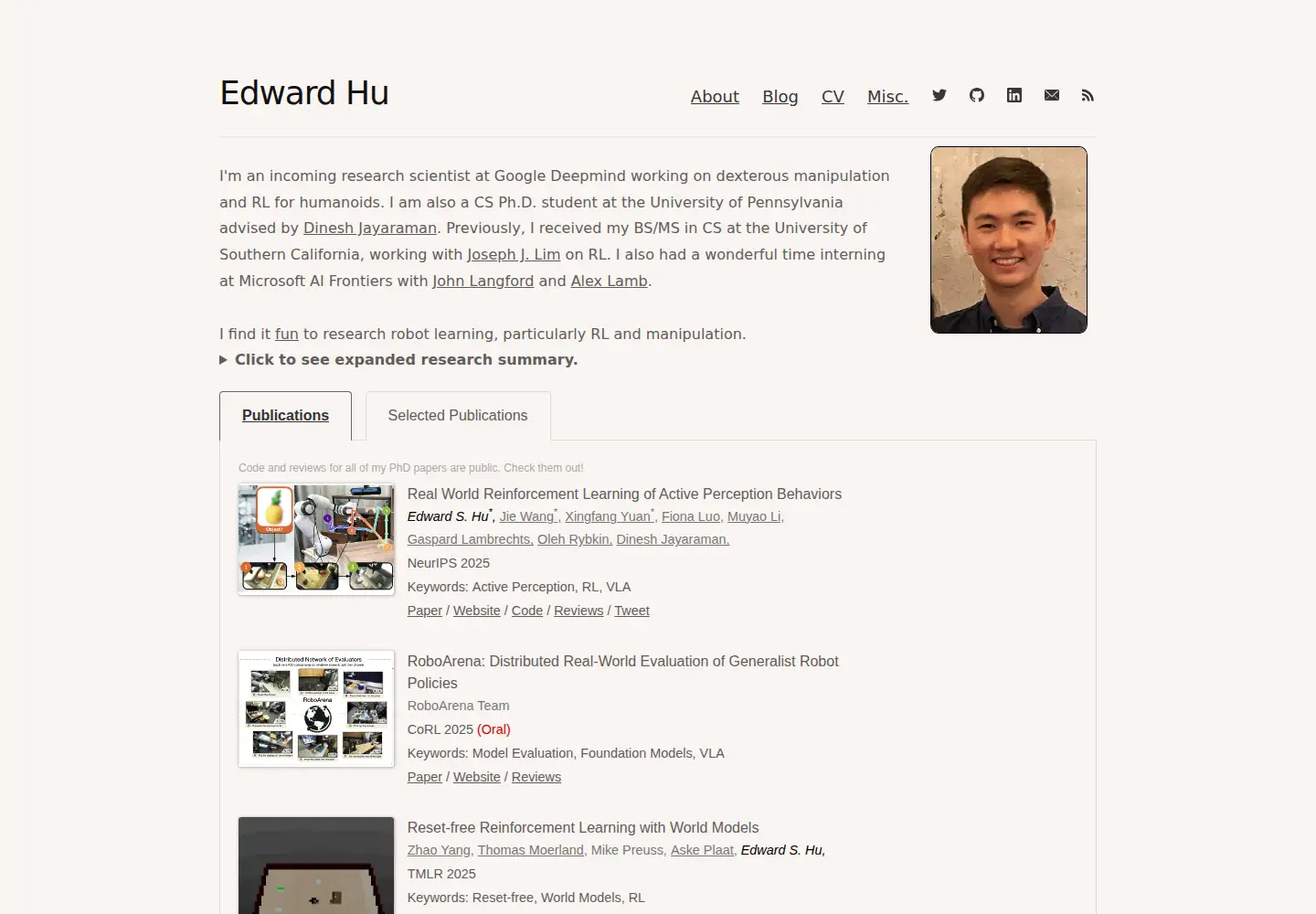Screenshot of edwardshu.com