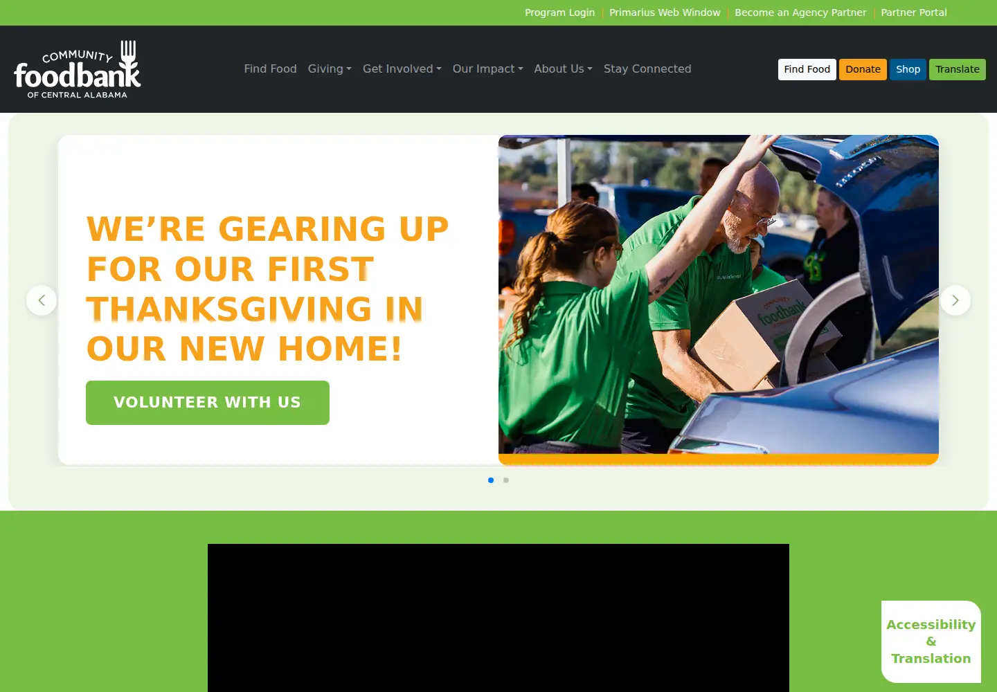 Screenshot of feedingal.org