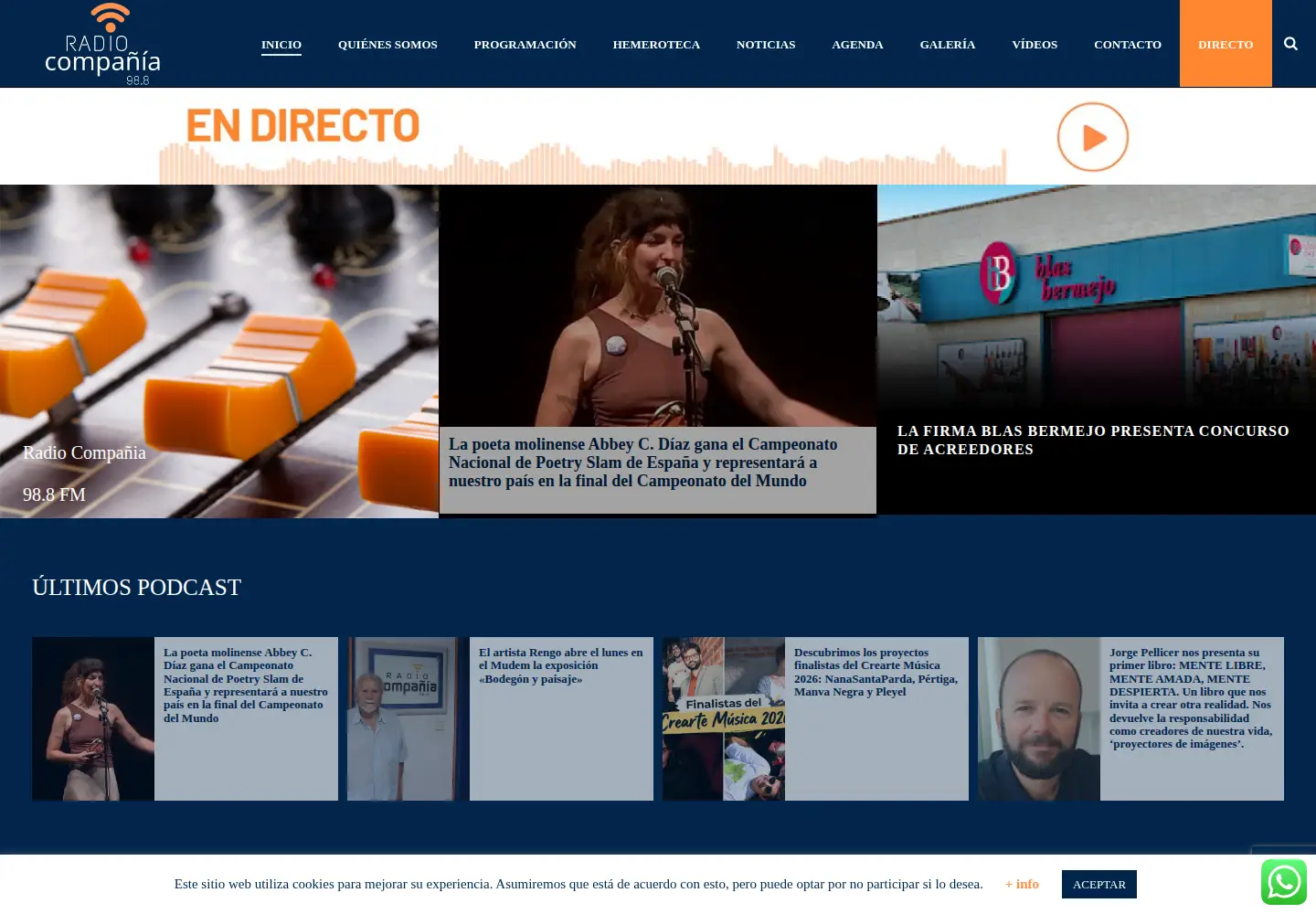 Screenshot of radiomolina.com