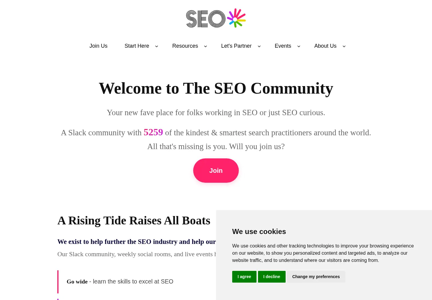 Captured homepage of theseocommunity.com in the current scan