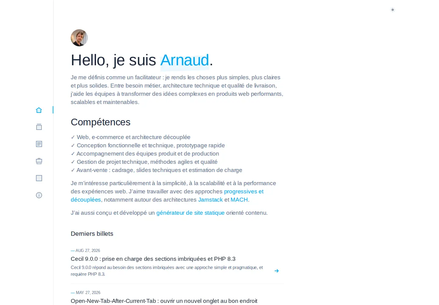 Screenshot of arnaudligny.fr