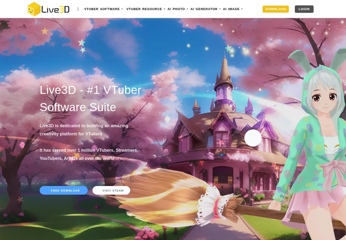 Screenshot of live3d.io