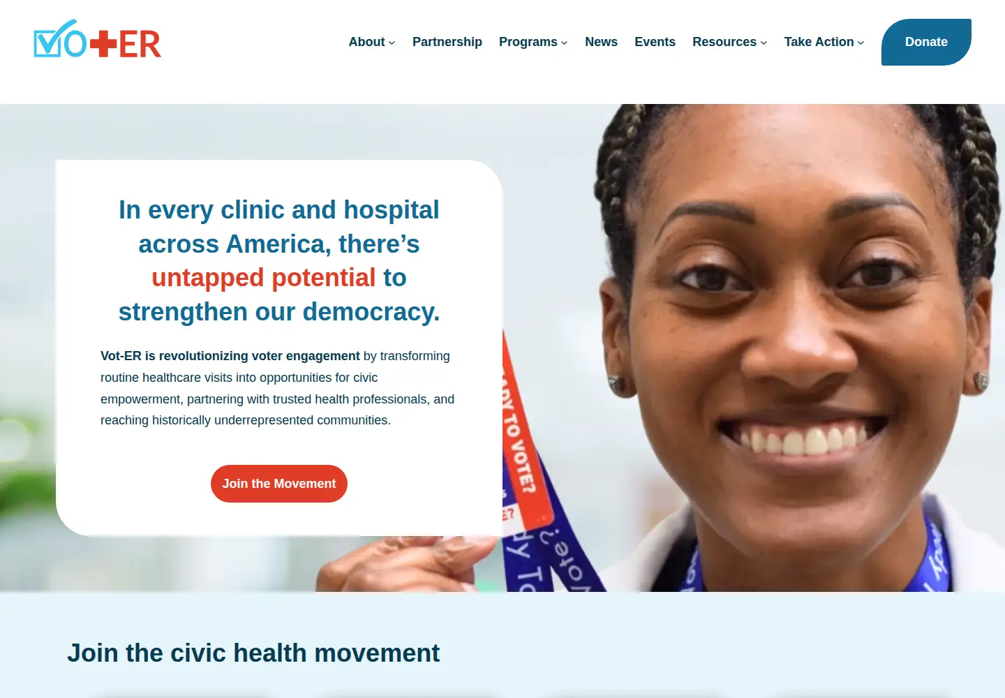 Screenshot of vot-er.org