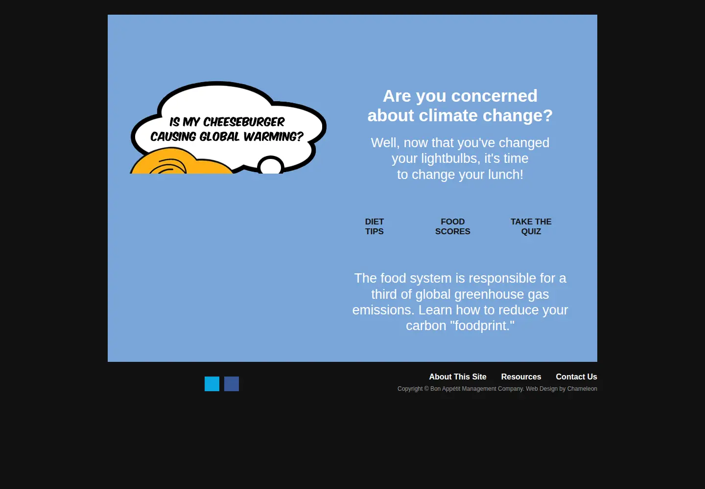 Screenshot of eatlowcarbon.org