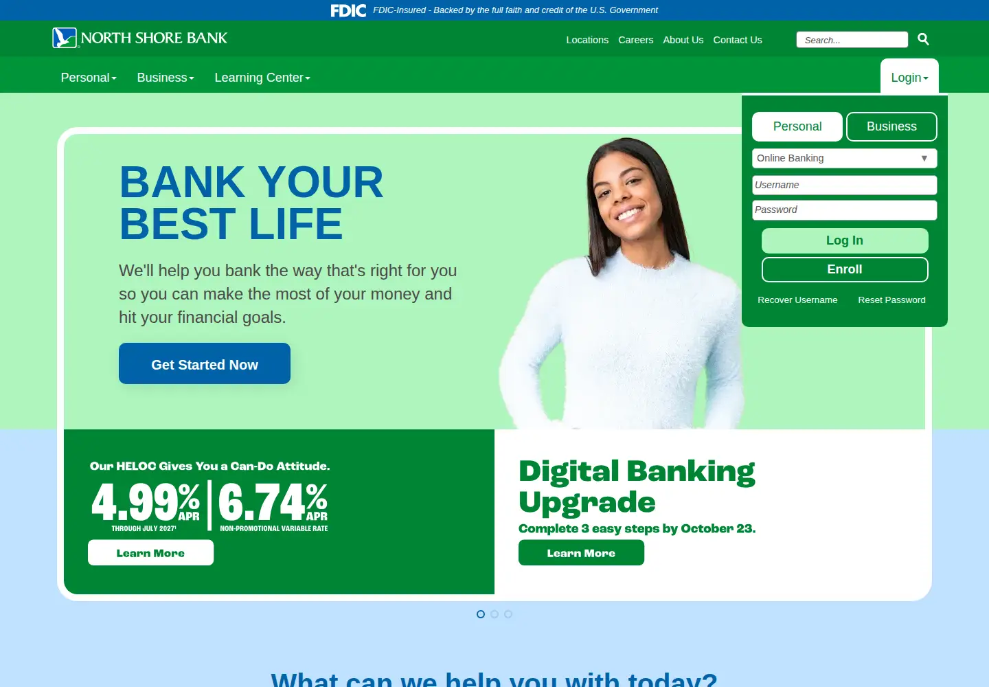 Screenshot of northshorebank.com