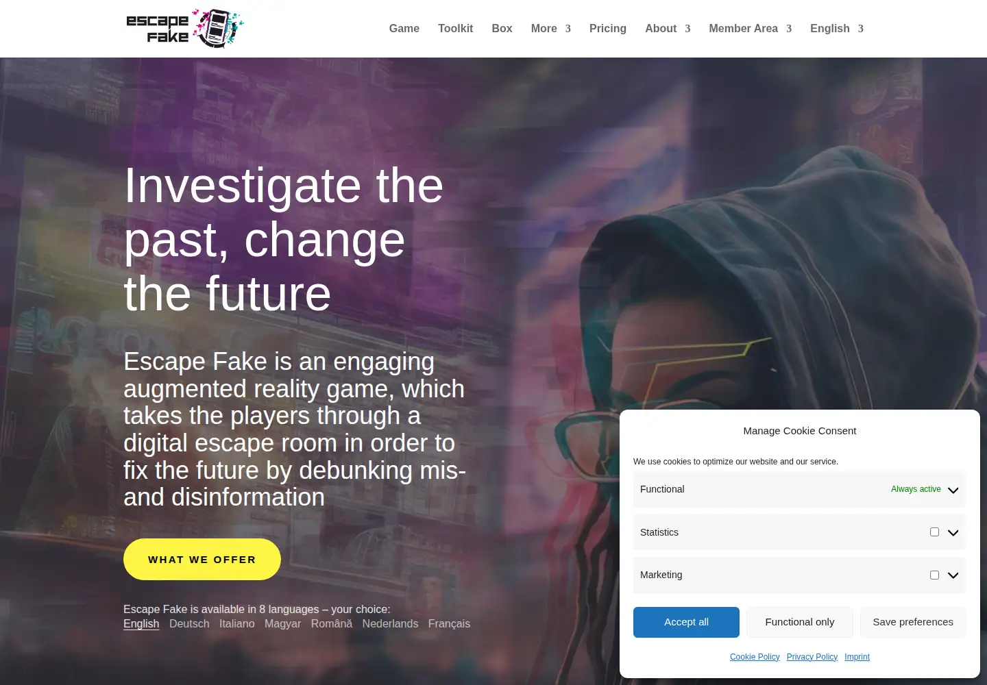 Screenshot of escapefake.org