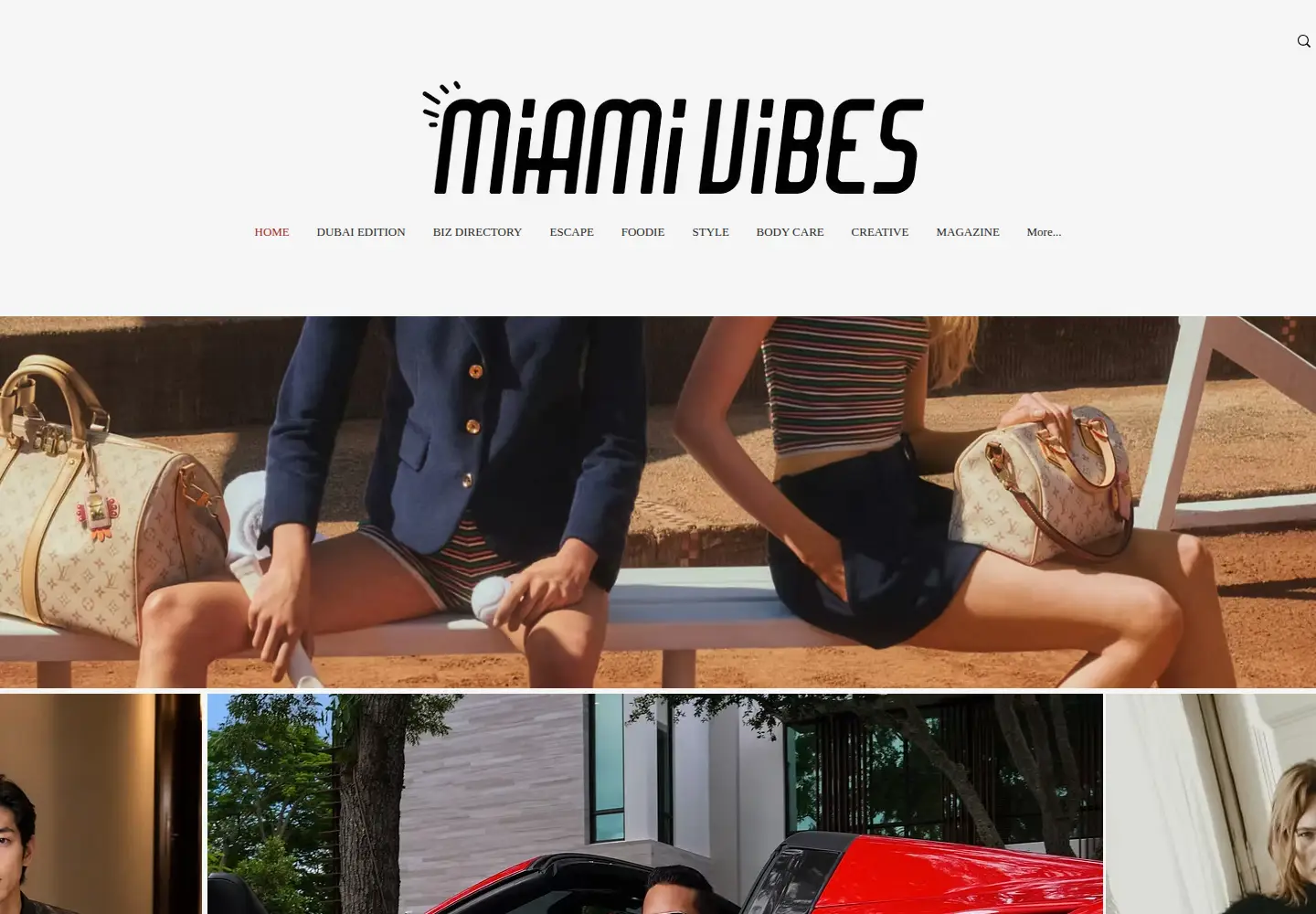 Screenshot of miamivibesmag.com