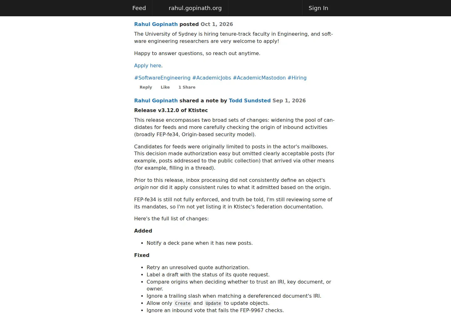 Captured homepage of gopinath.org in the current scan