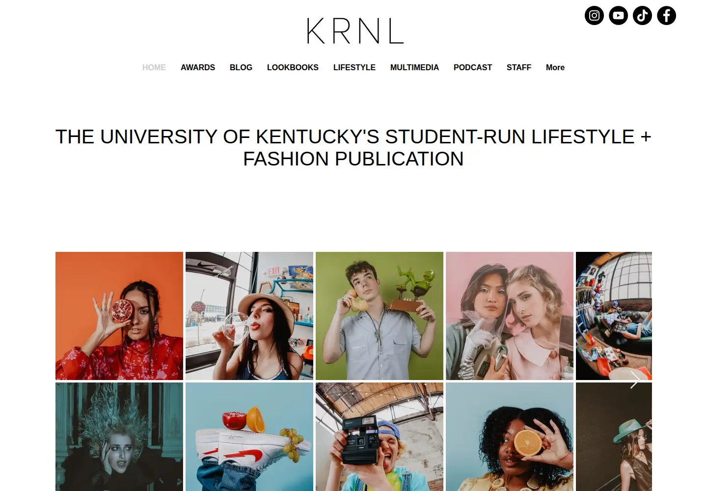 Screenshot of krnlmagazine.com