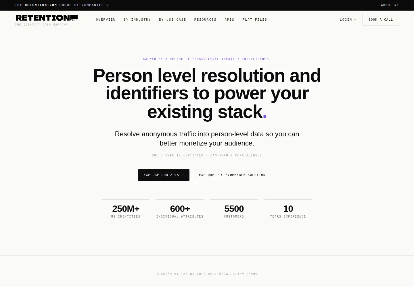 Screenshot of retention.com