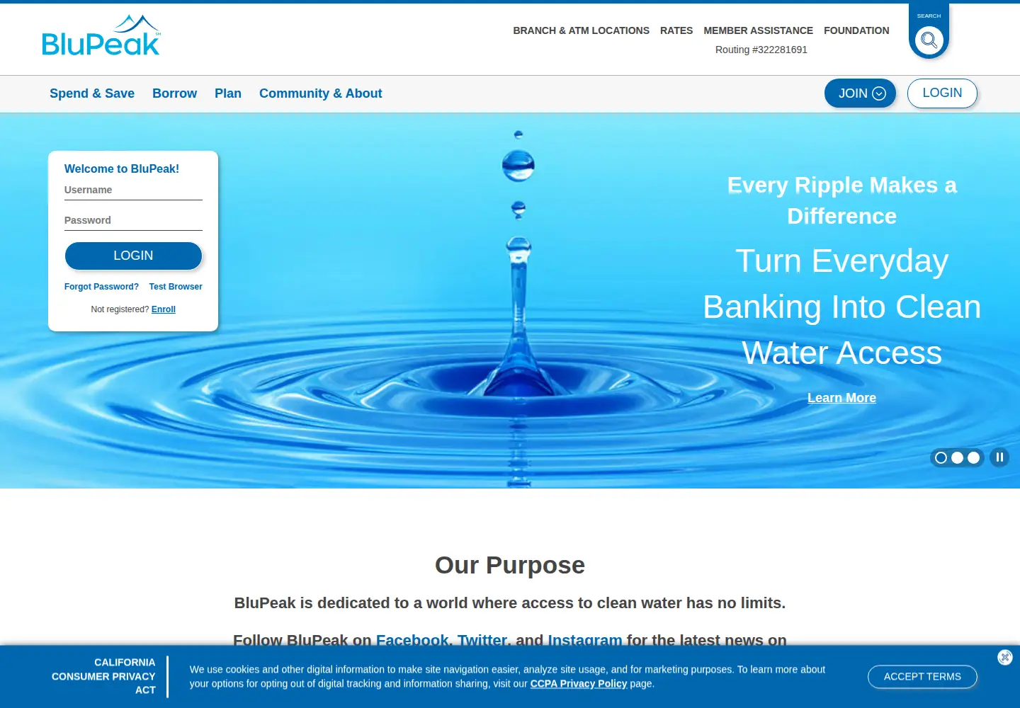 Screenshot of blupeak.com