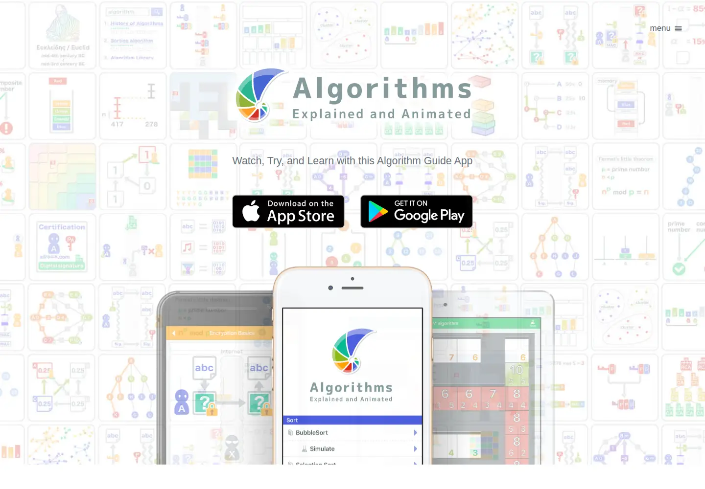 Captured homepage of algorithm.wiki in the current scan