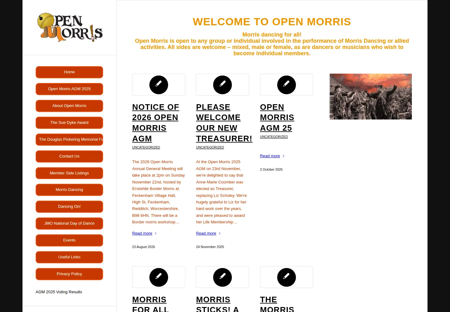 Captured homepage of open-morris.org in the current scan