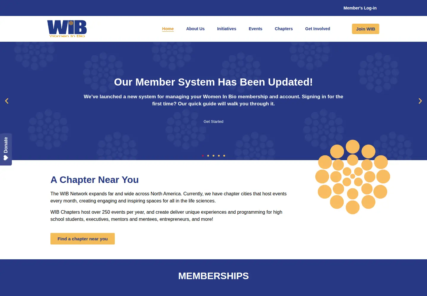 Screenshot of womeninbio.org