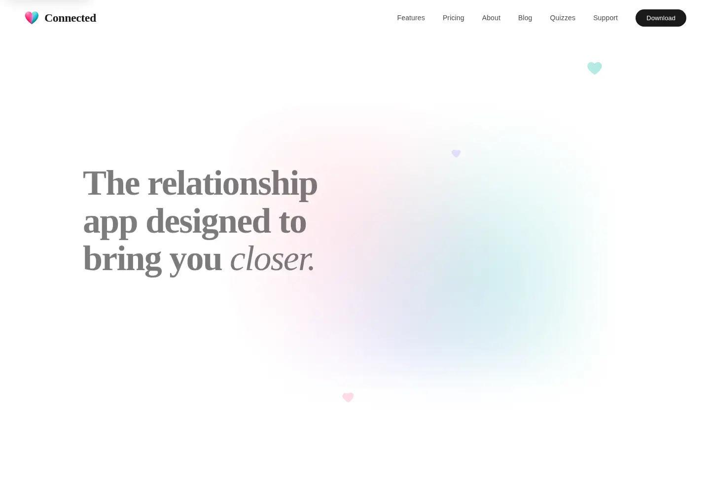 Captured homepage of connectedcouples.app in the current scan