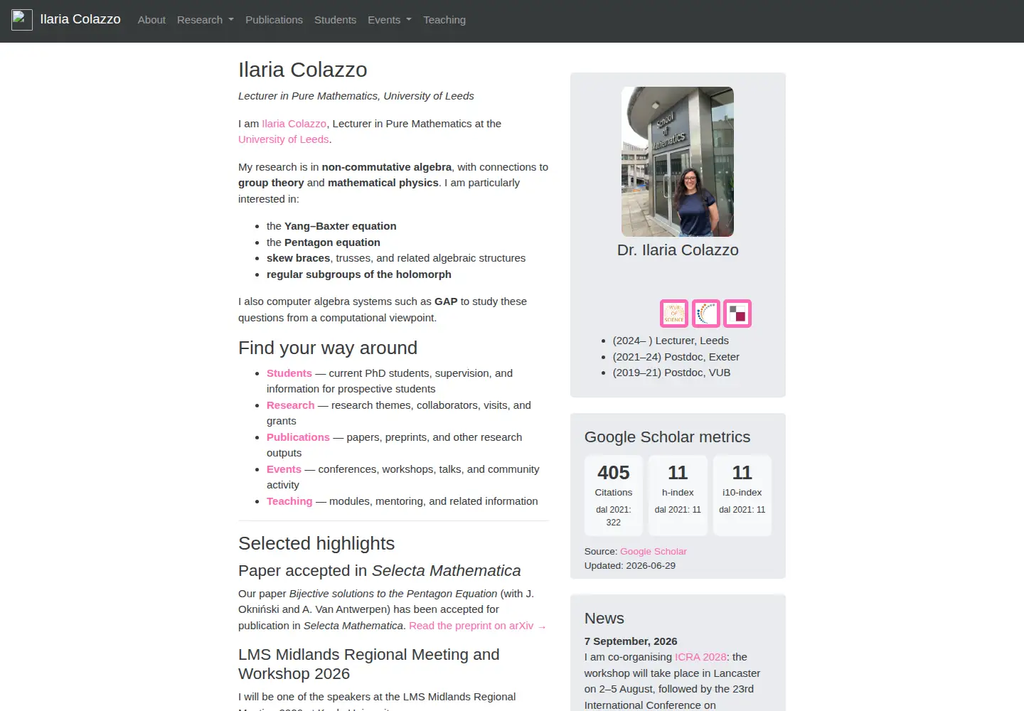 Screenshot of ilariacolazzo.info