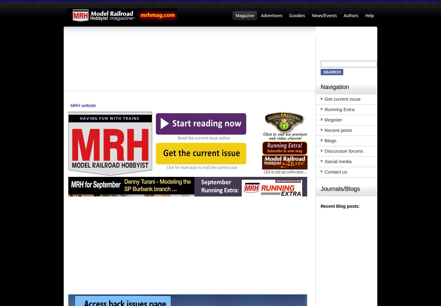 Screenshot of model-railroad-hobbyist.com