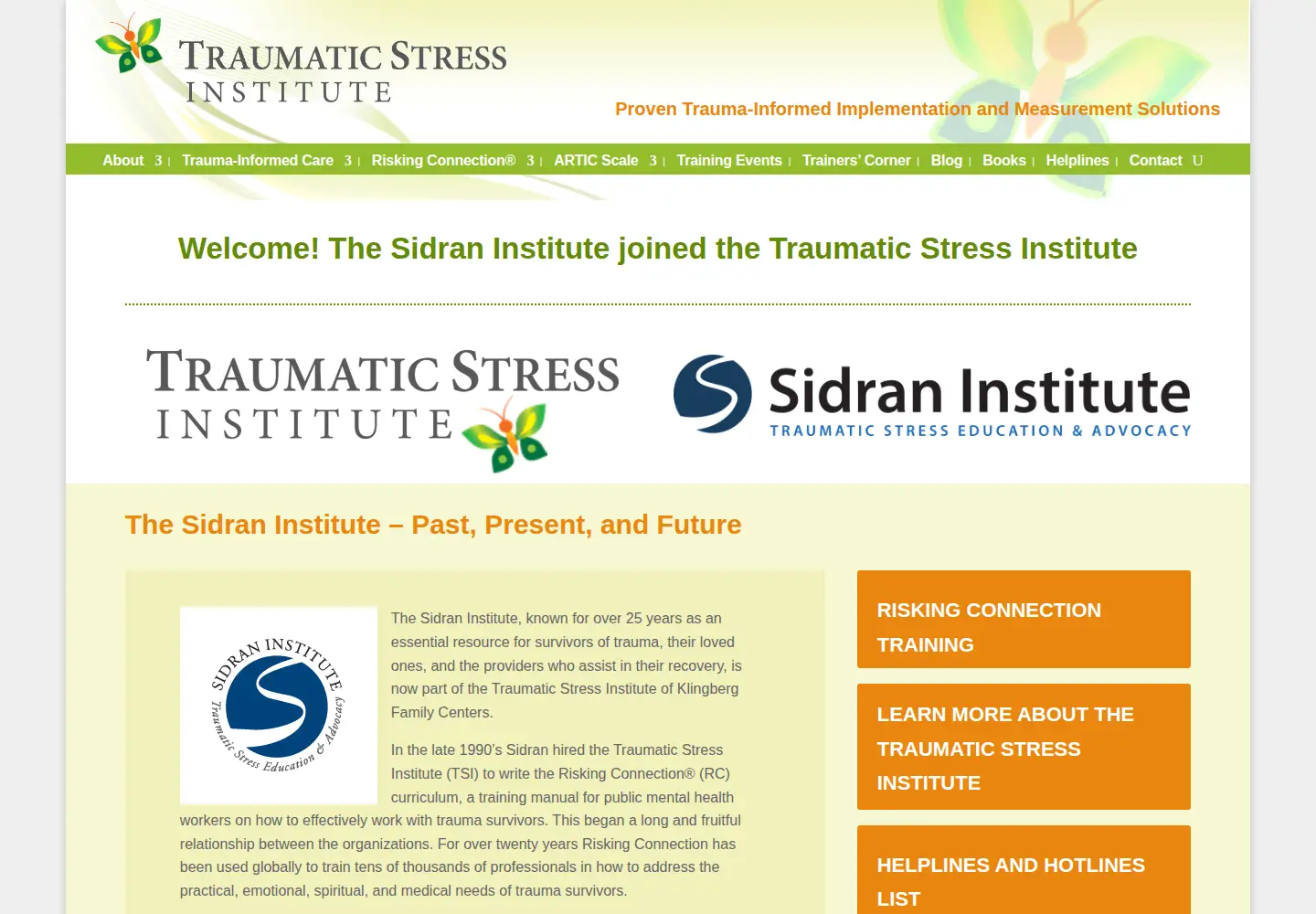 Screenshot of sidran.org