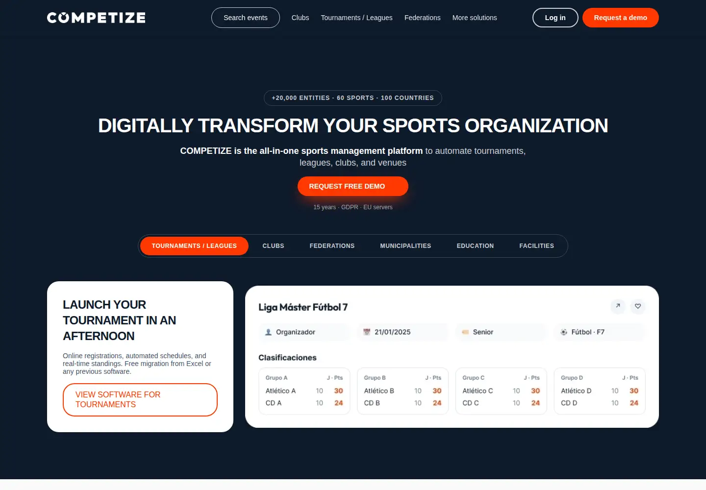 Screenshot of competize.com