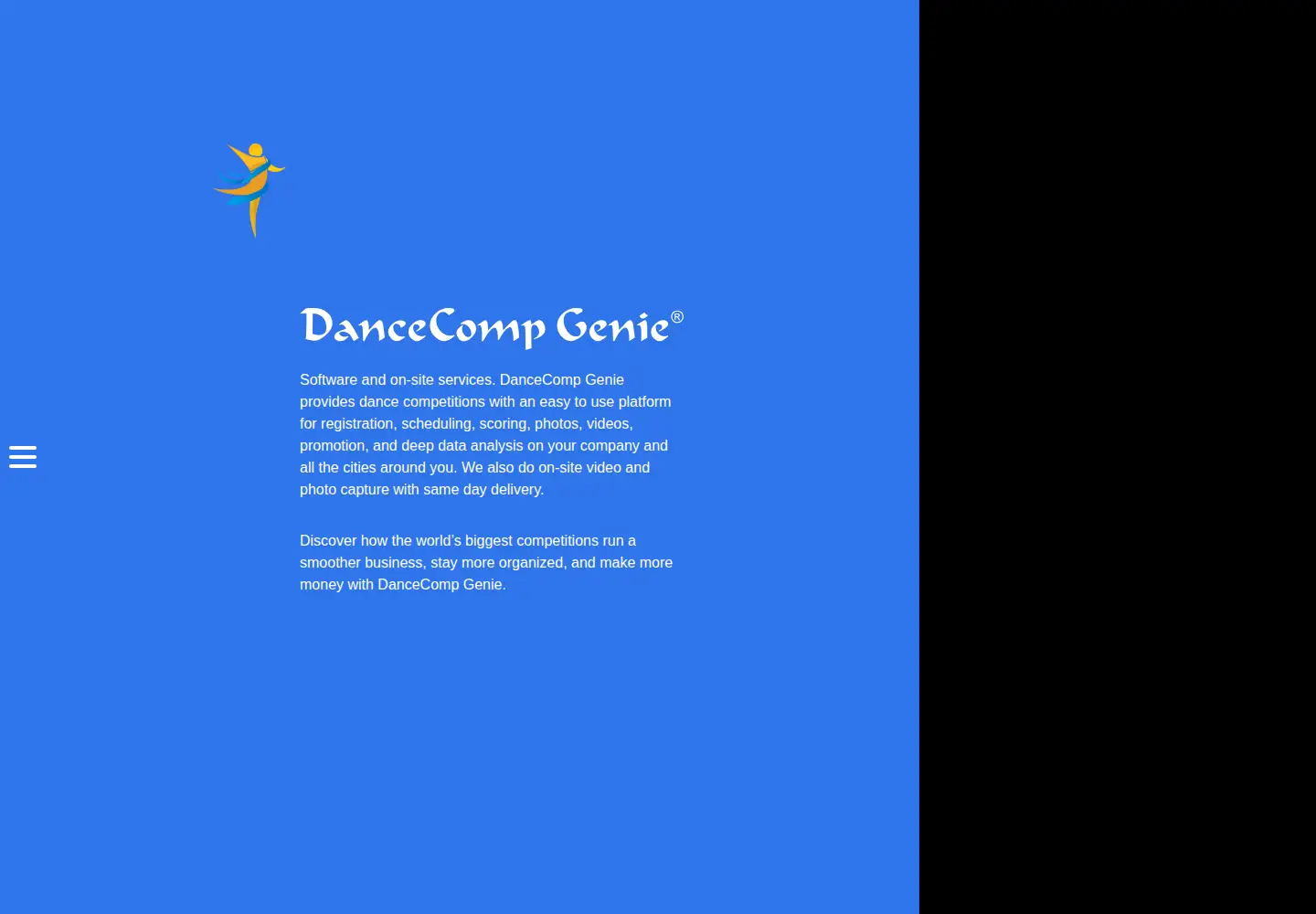 Screenshot of dancecompgenie.com