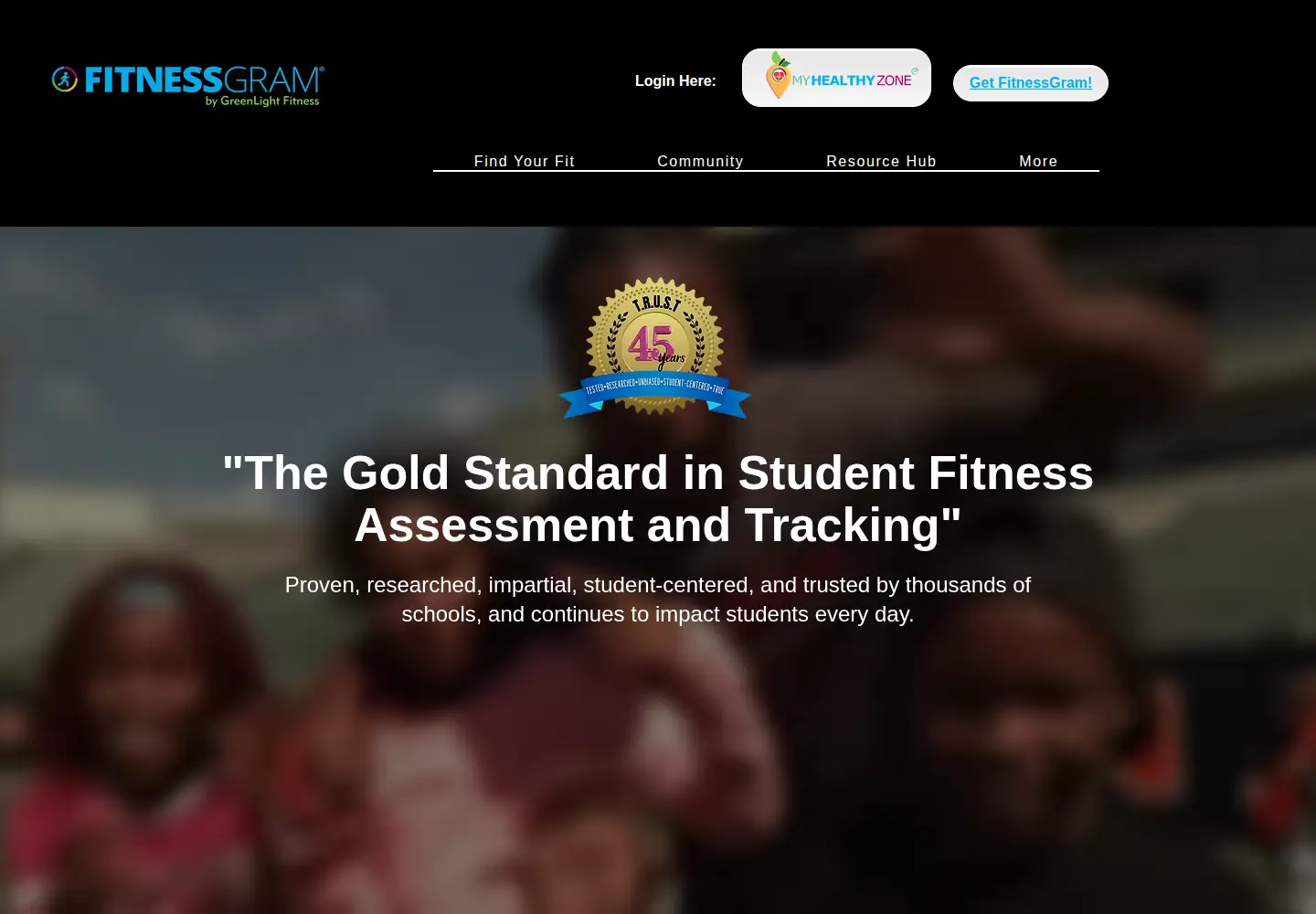 Screenshot of fitnessgram.net