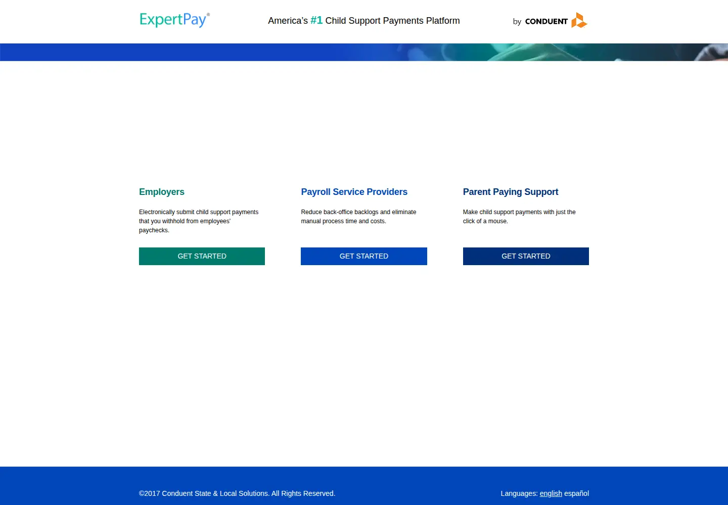 Captured homepage of expertpay.com in the current scan