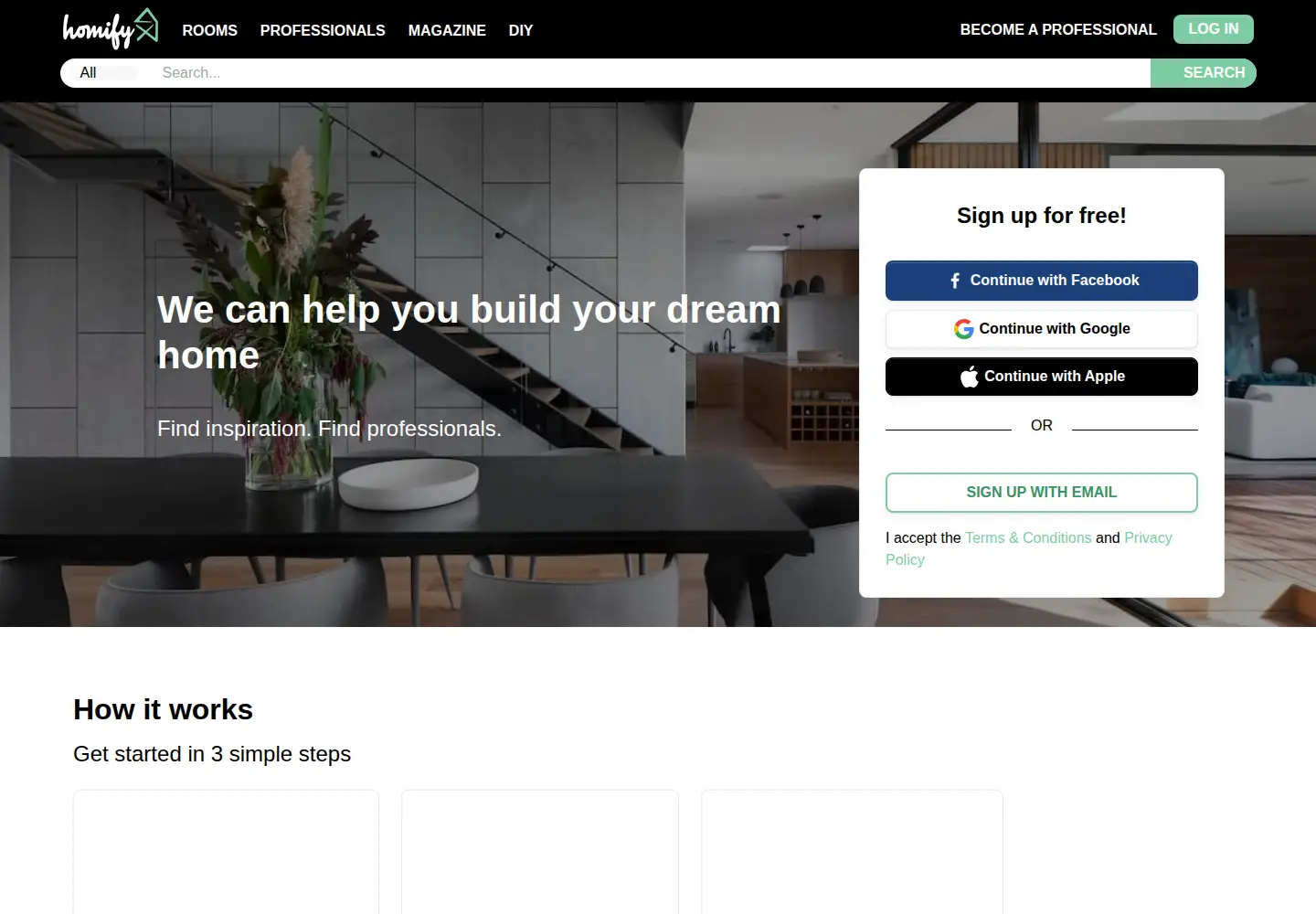 Screenshot of homify.sg