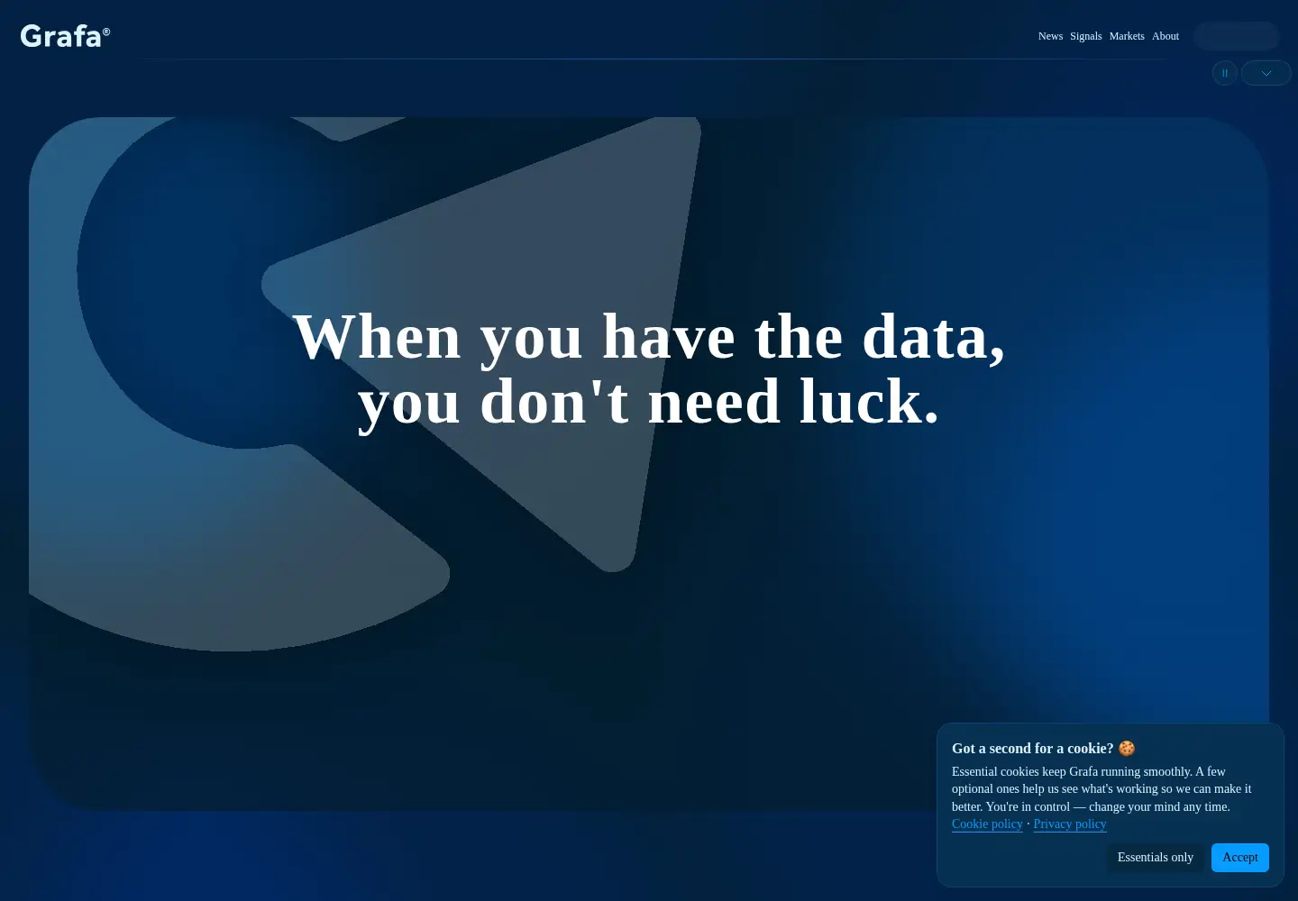Captured homepage of grafa.com in the current scan