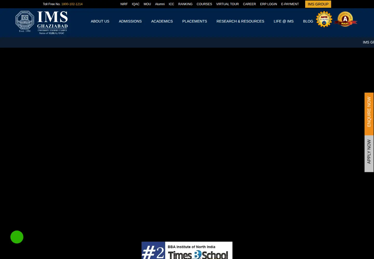 Screenshot of imsuc.ac.in