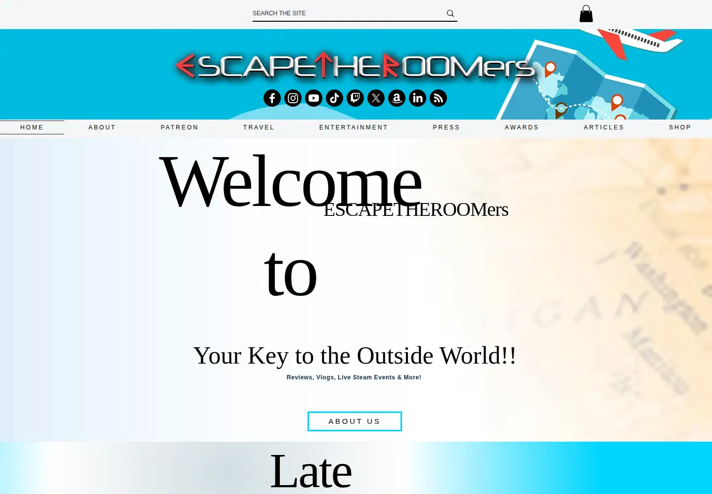 Screenshot of escapetheroomers.com