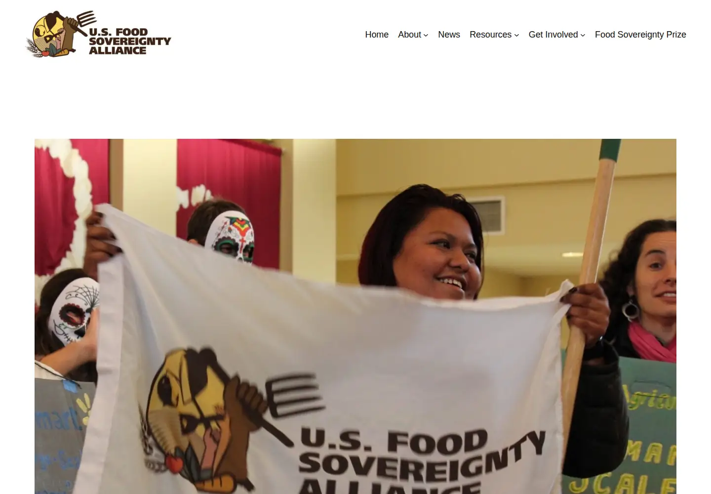Screenshot of usfoodsovereigntyalliance.org