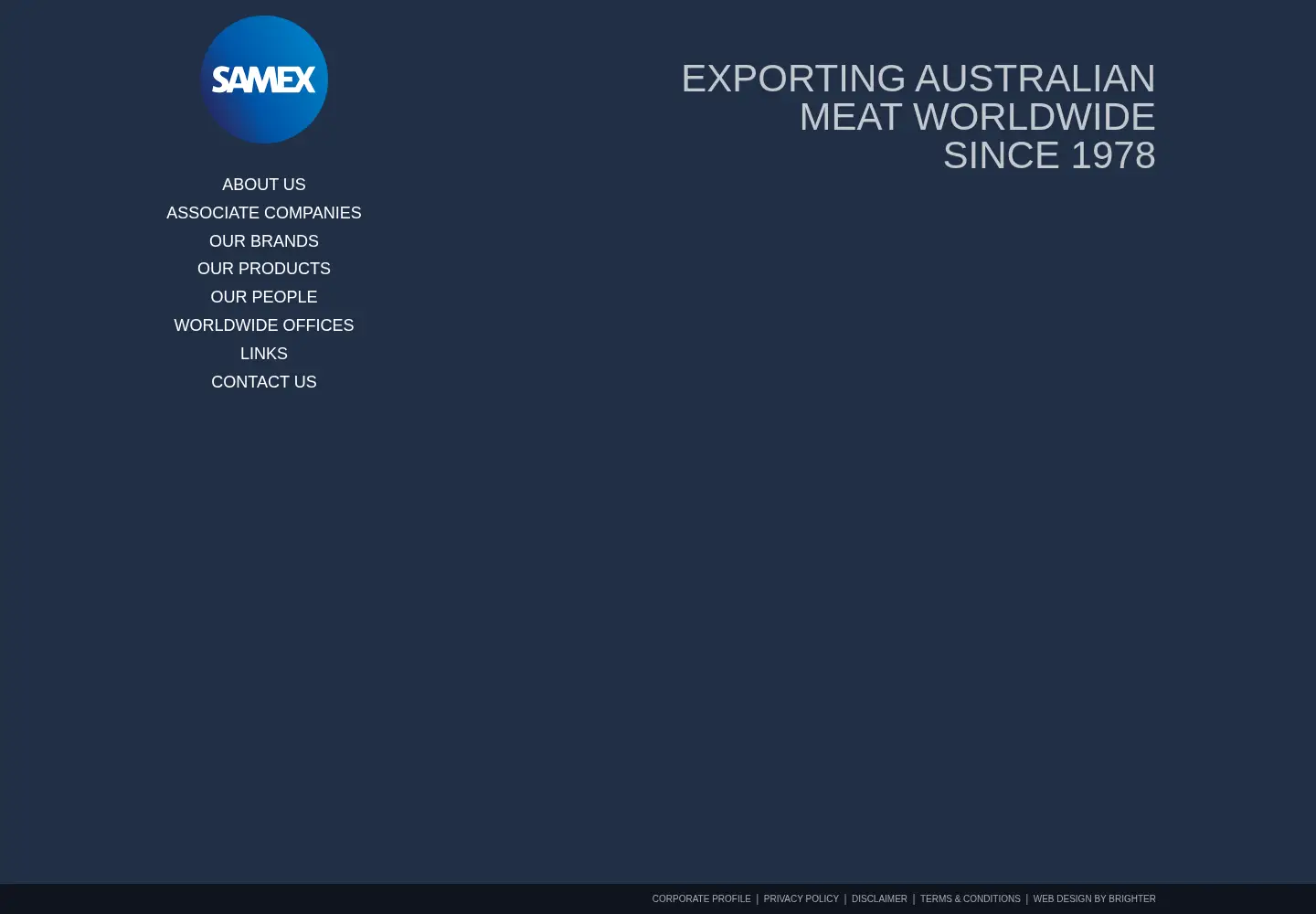 Captured homepage of samex.com.au in the current scan