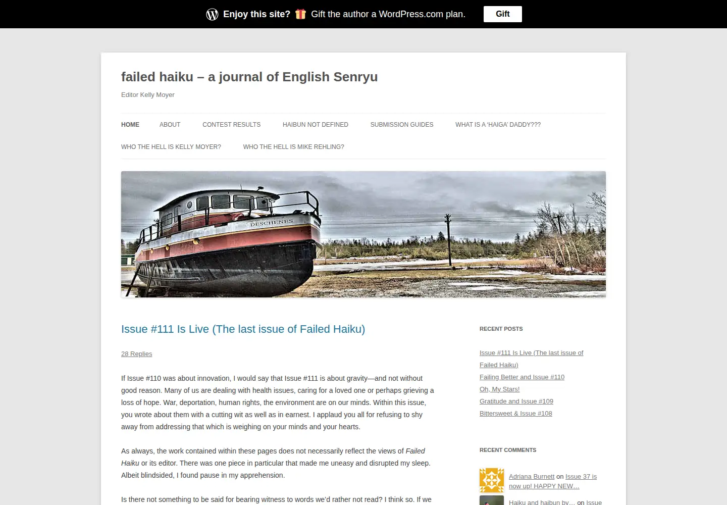 Screenshot of failedhaiku.com