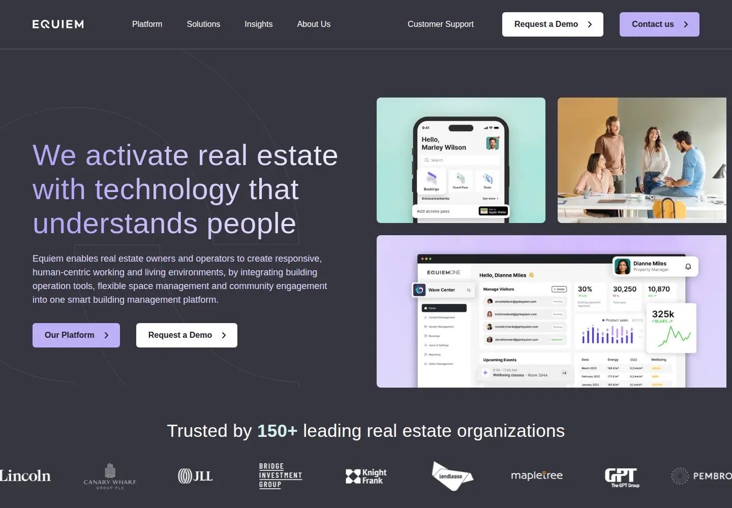 Captured homepage of getequiem.com in the current scan
