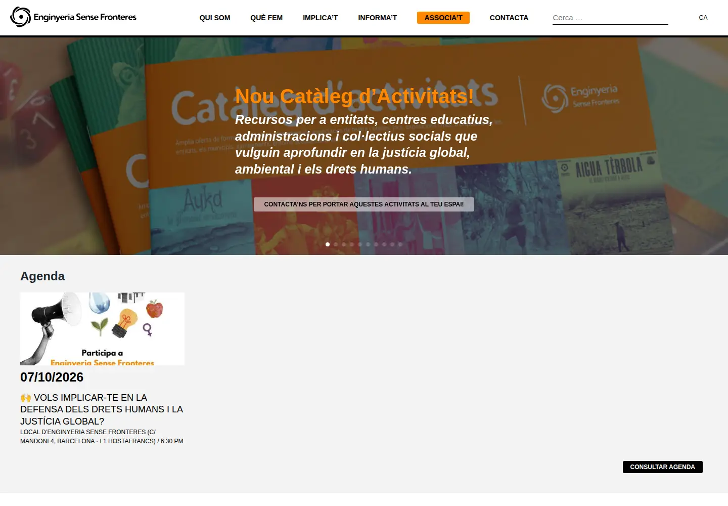 Captured homepage of esf-cat.org in the current scan