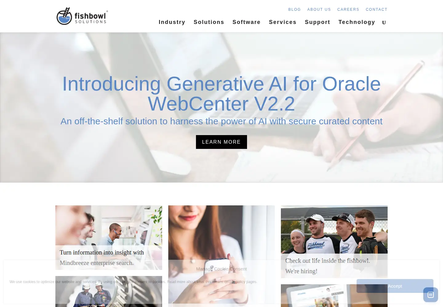 Screenshot of fishbowlsolutions.com