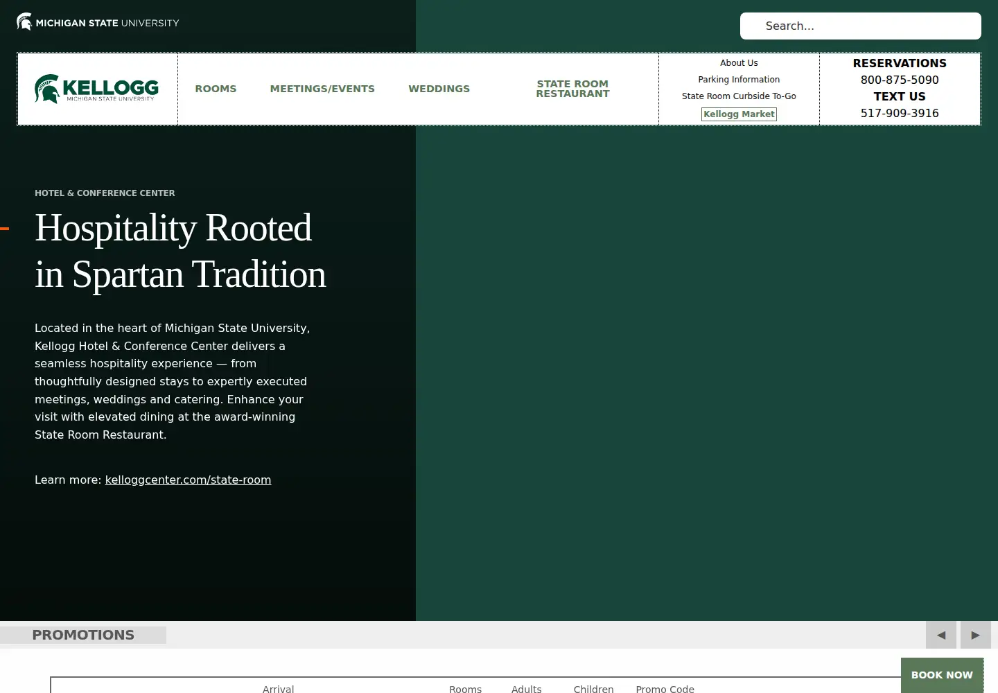 Screenshot of kelloggcenter.com