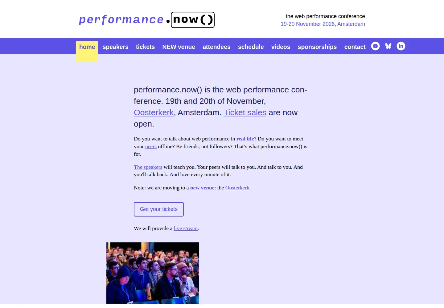 Captured homepage of perfnow.nl in the current scan