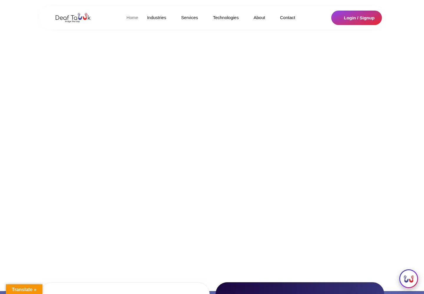 Captured homepage of deaftawk.com in the current scan