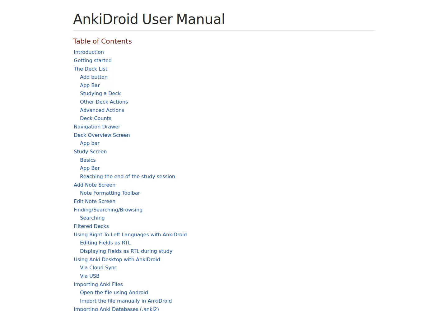 Captured homepage of ankidroid.org in the current scan